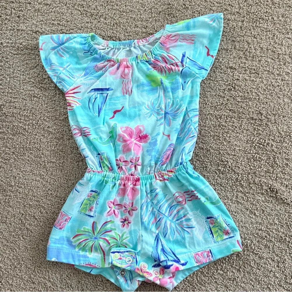 The Children’s Place Tropical Print Baby Romper 12–18M Summer One Piece